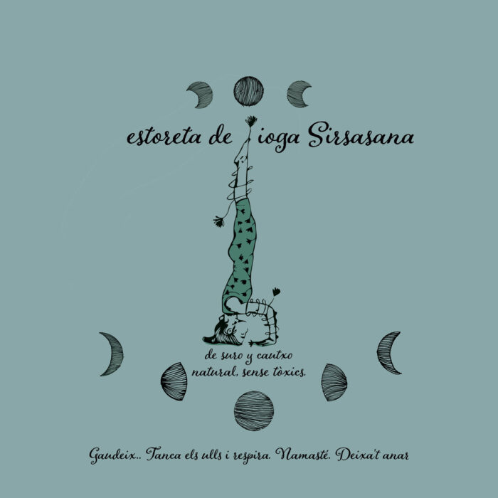 Estoreta de ioga il·lustrat “Sirsasana” - Imatge 3