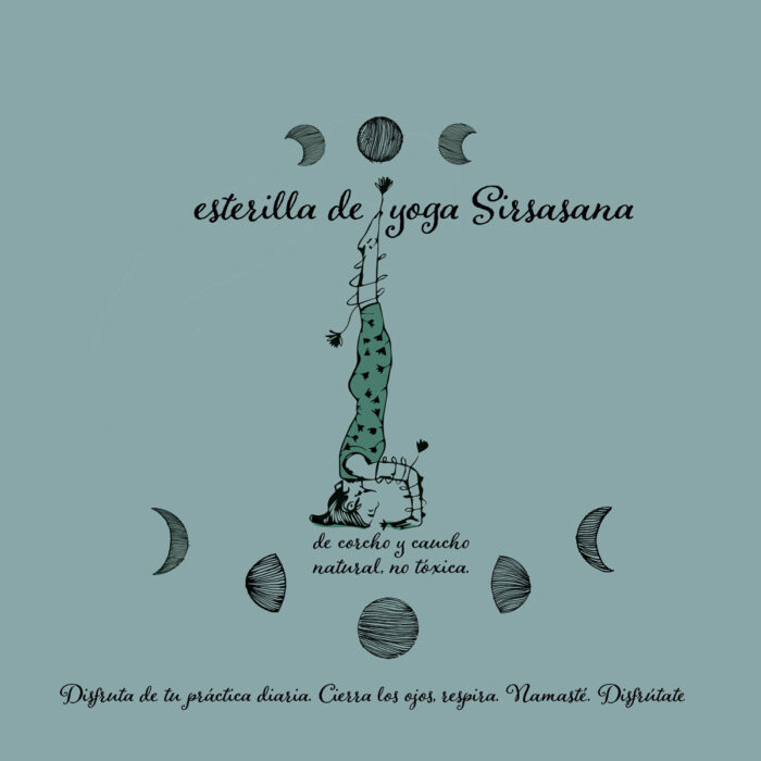 Matt de yoga ilustrado “Sirsasana” - Imagen 2
